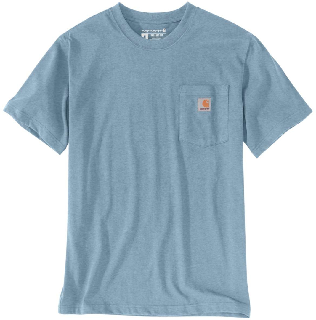 Carhartt Workwear Pocket Tricou gri deschis/albastru S Figura 1