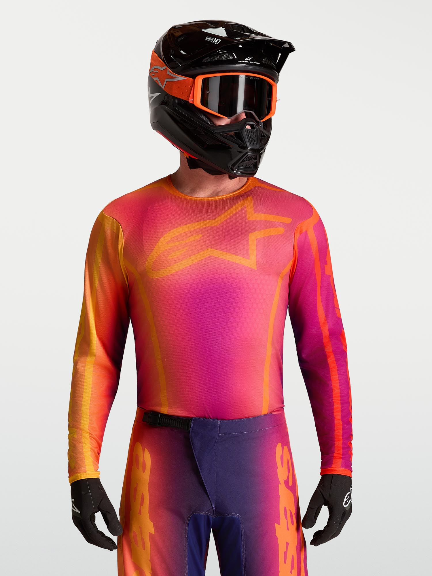 Alpinestars Fluid Kepler Koszulka motocrossowa Fioletowo/Pomarańczowy M Rysunek 6