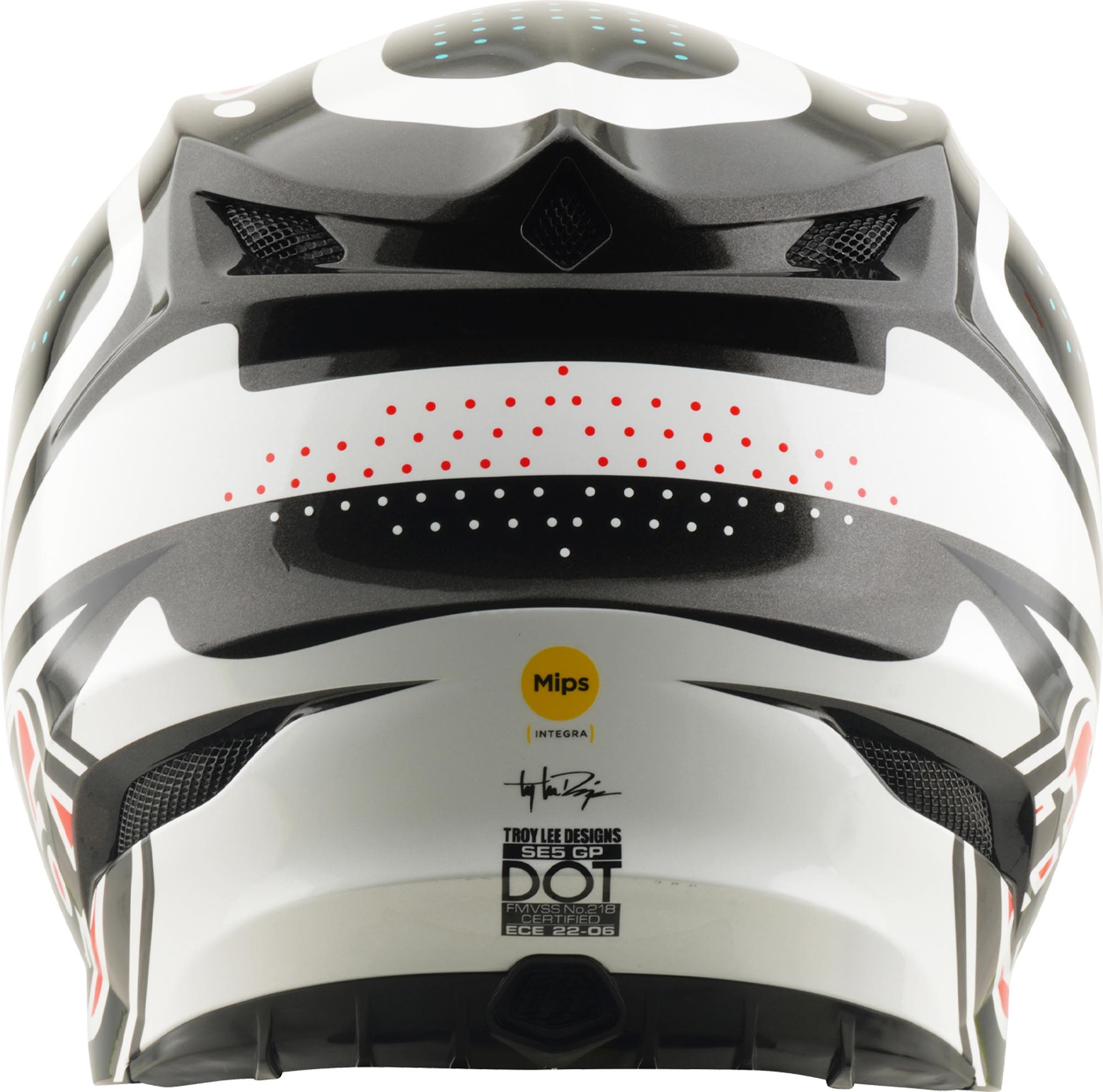 Side view of Troy Lee Designs SE5 Polycarbonate MIPS The Line Motocross Helmet