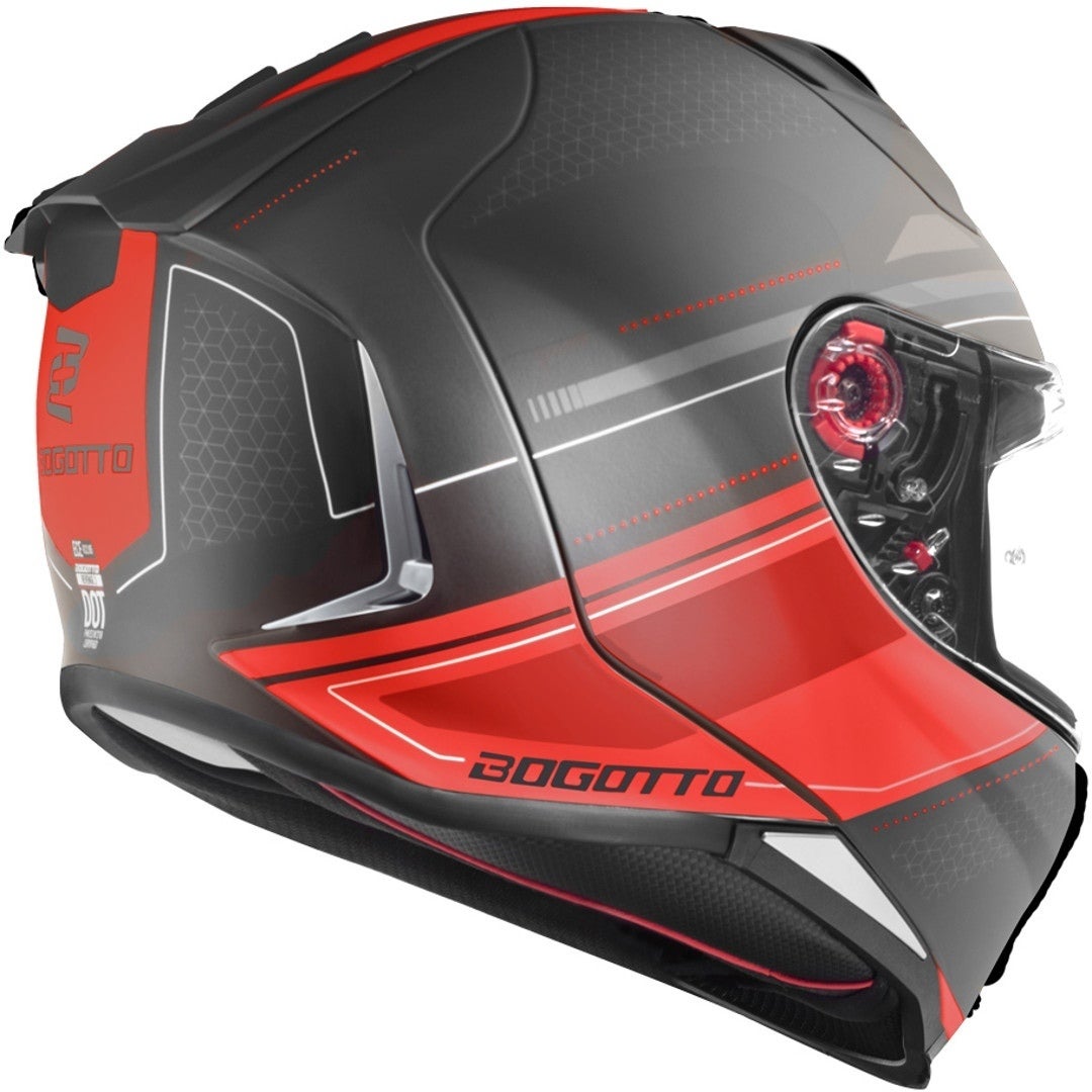Bogotto FF110 Cinder Helm schwarz matt/rot S Abbildung 3