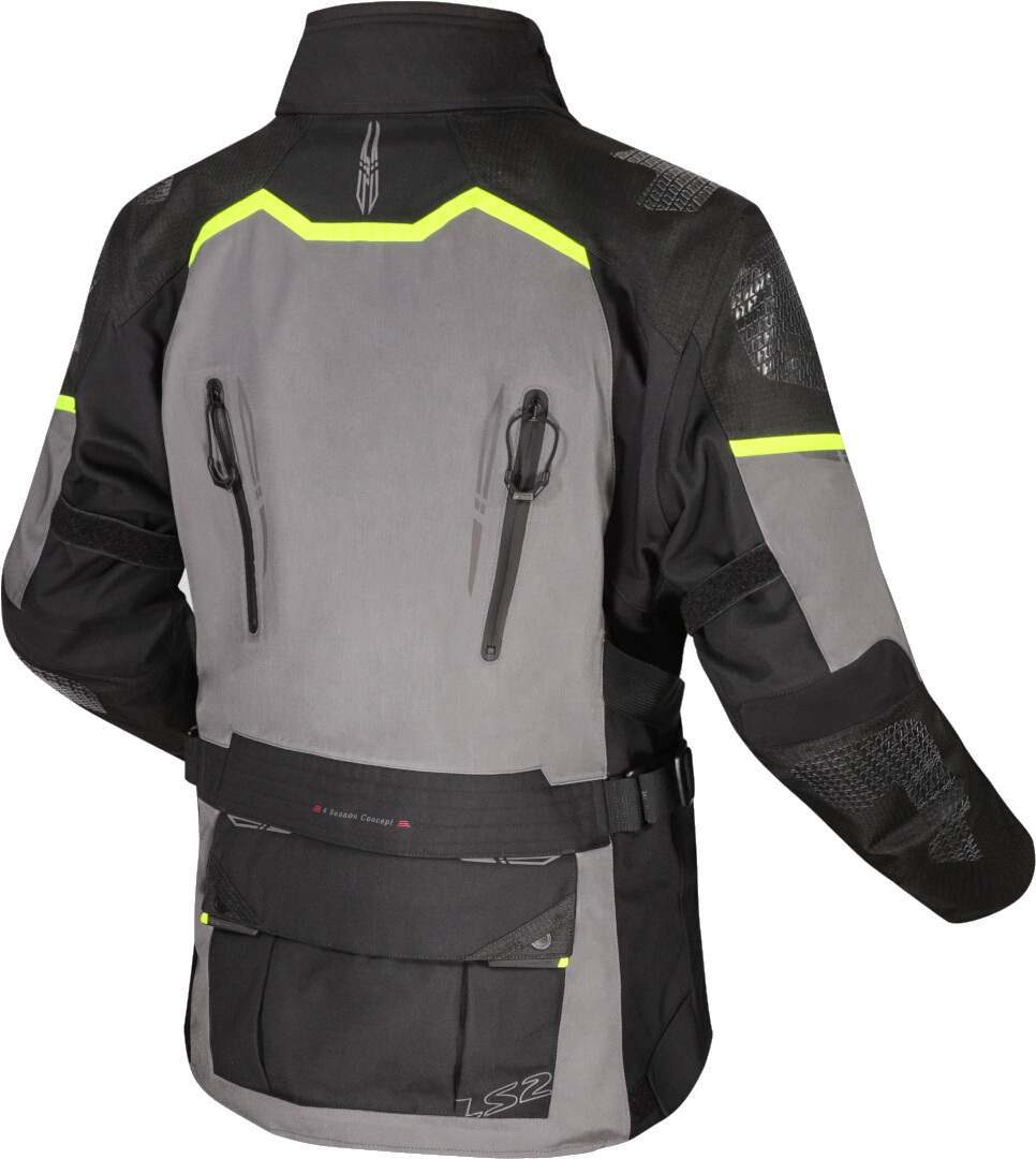LS2 Apollo waterproof Motocycle Textile Jacket dark grey/black/neon yellow L Figure 2