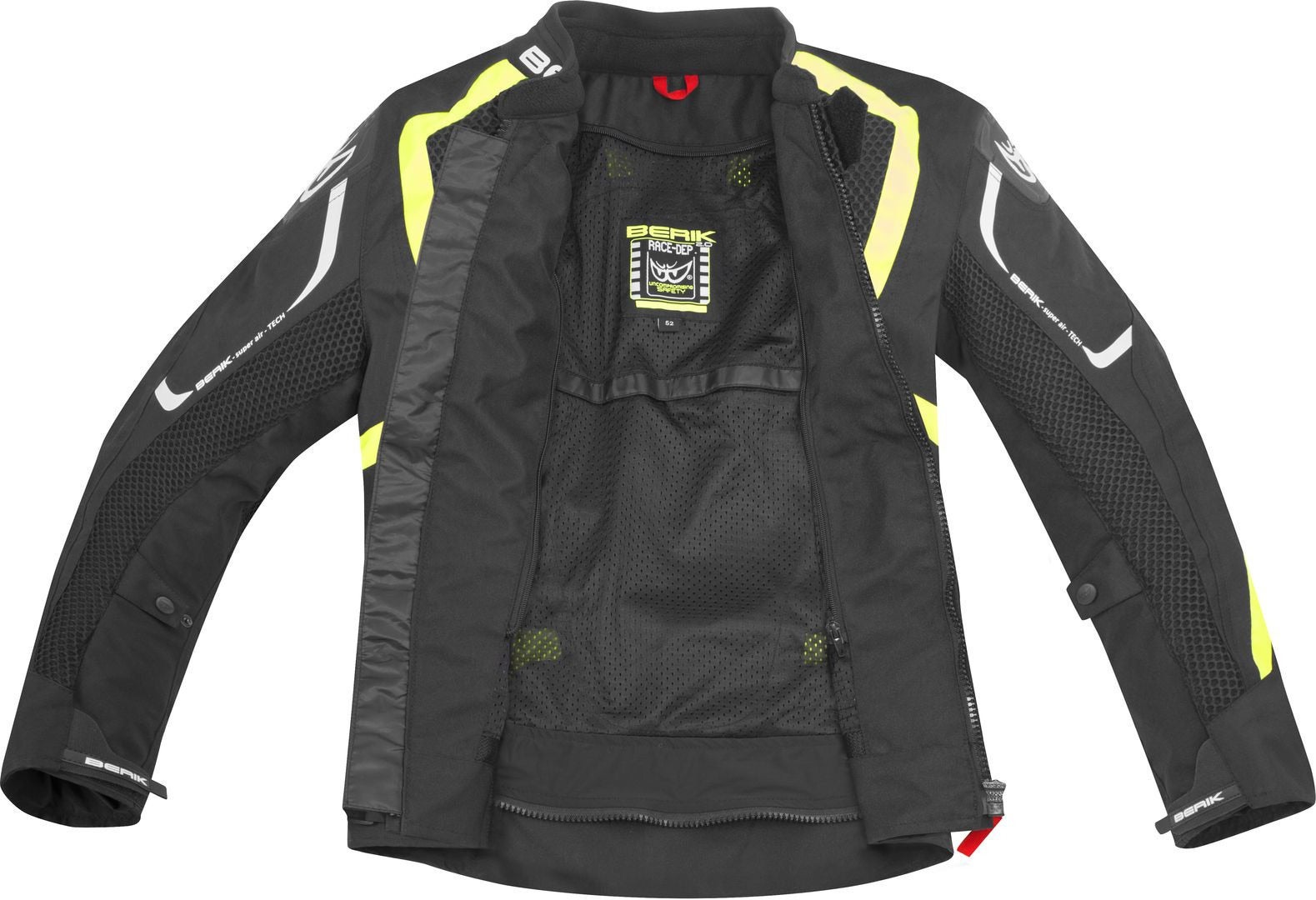 Berik X-Speed Air Motorcycle Textile Jacket black/white/neon-yellow 60 Figure 3