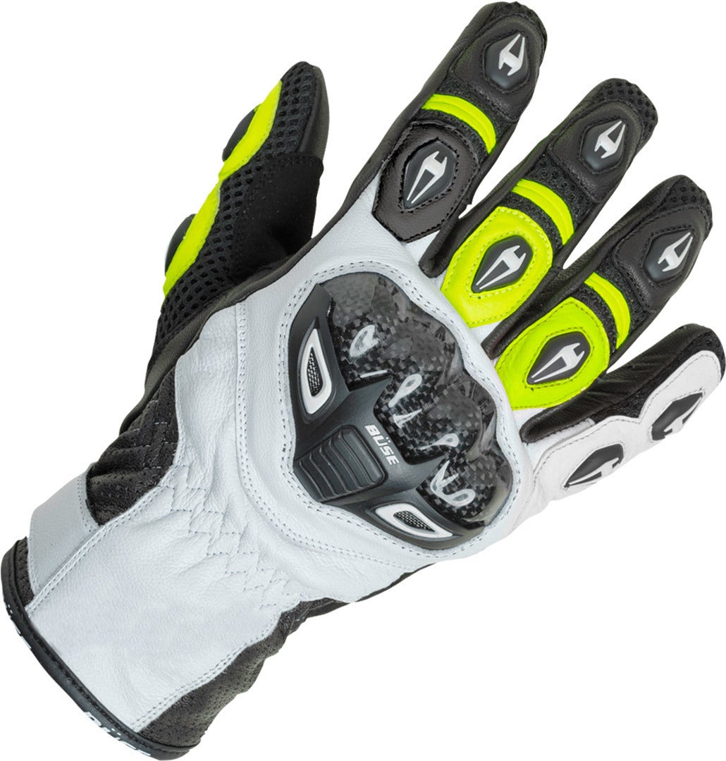 Büse Airway Sport Motorcykel Handsker sort/hvid/neongul 9 (L) Figur 1