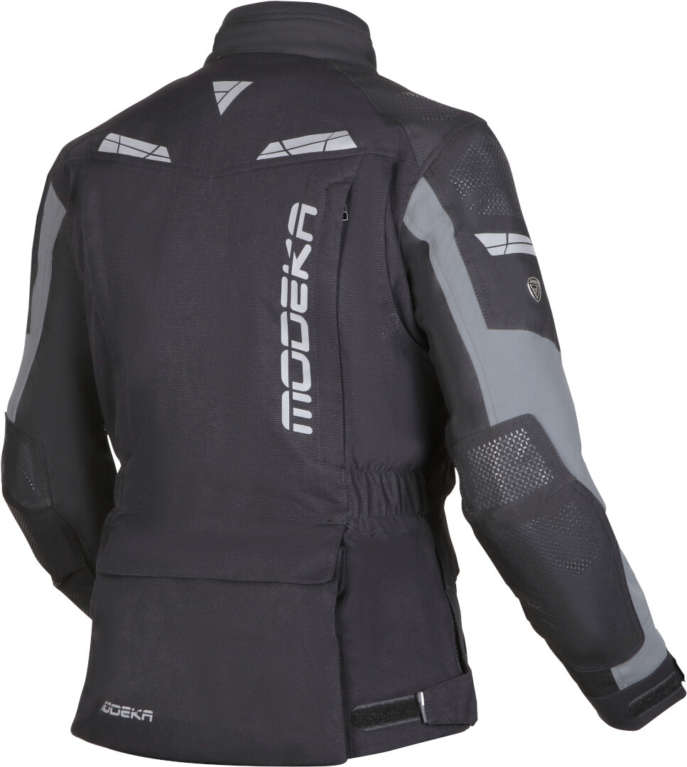 Modeka Hydron imperméable à l’eau dames moto textile veste noir/gris 18 Figure 2