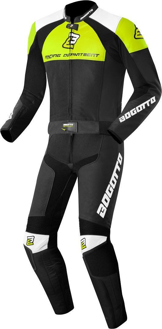 Bogotto Losail wo Piece Motorcycle Leather Suit black/white/yellow 46 Figure 1