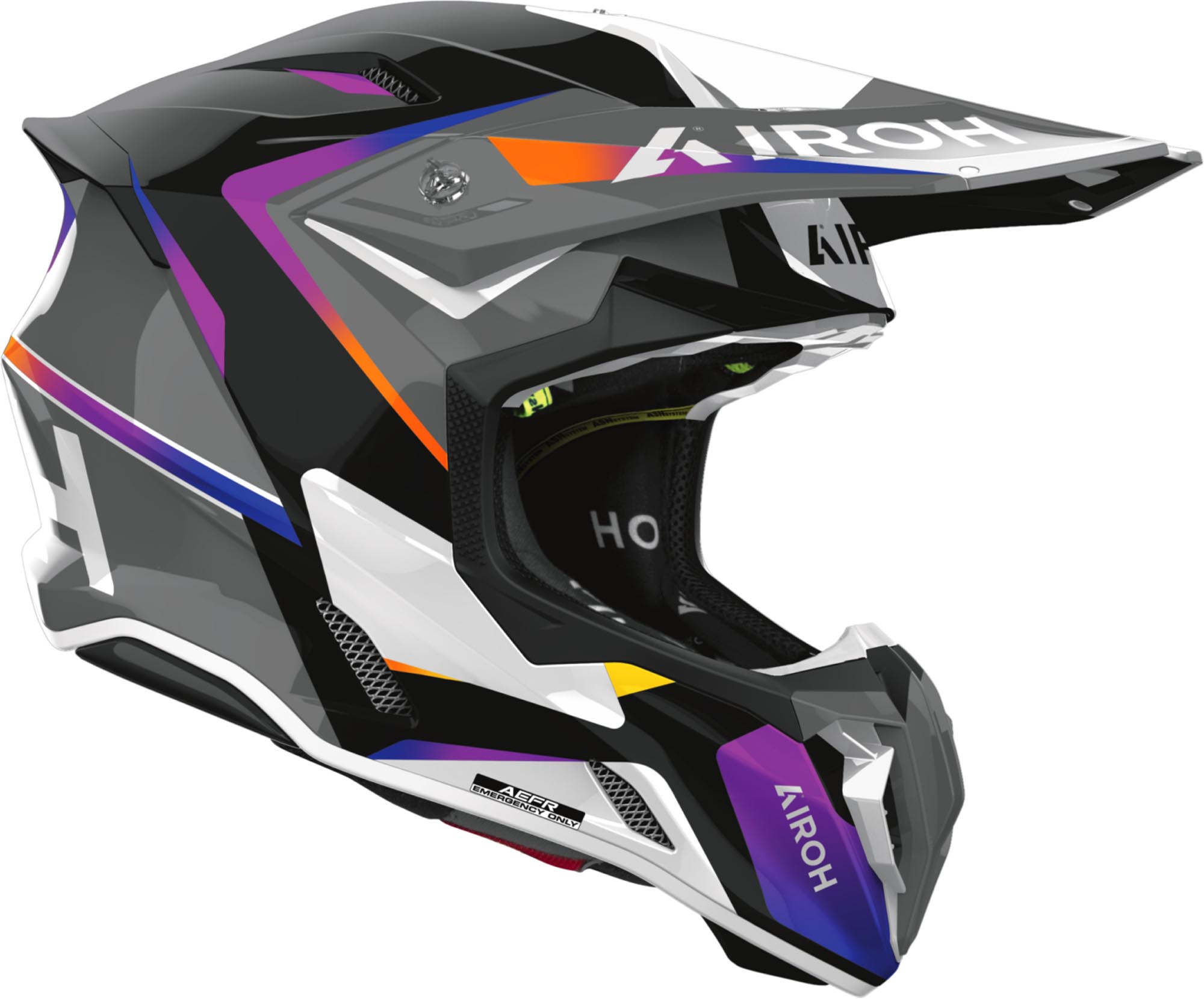Side view of Airoh Twist 3 Hustle Motocross Helmet