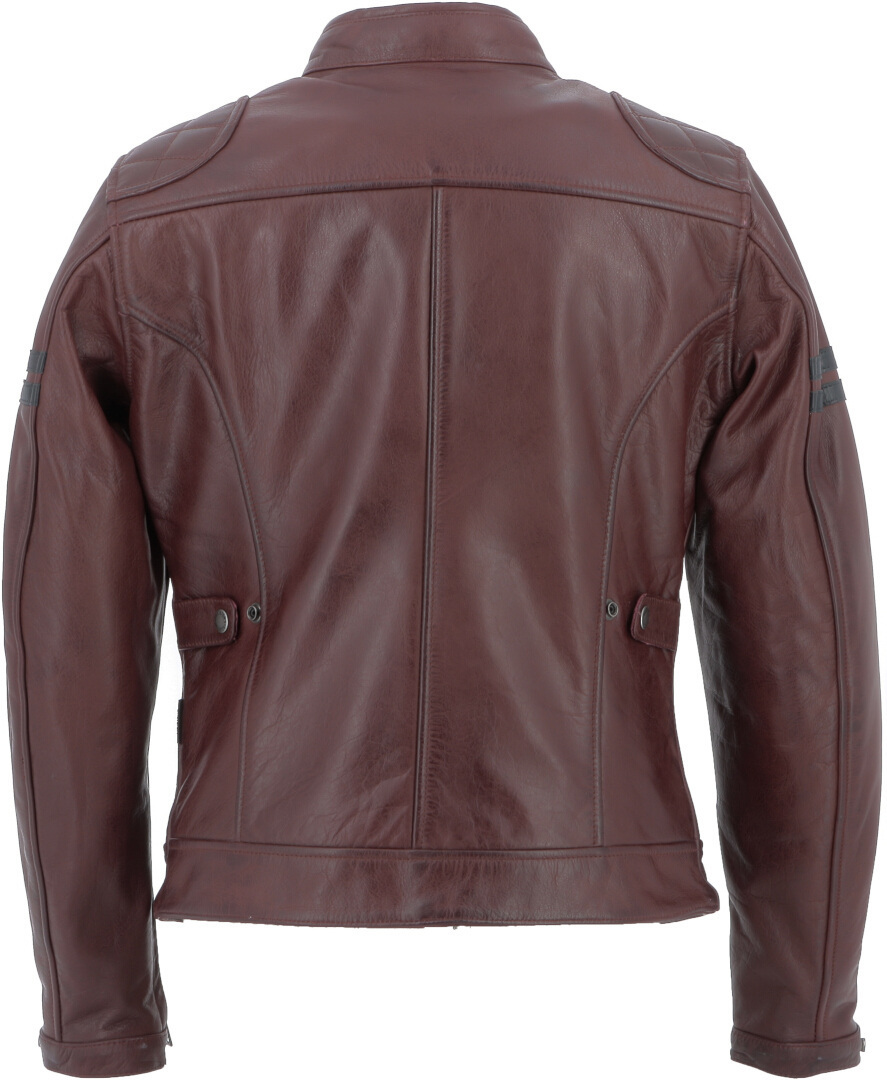Helstons Chica Buffalo Damen Motorrad Lederjacke dunkelrot M Abbildung 3
