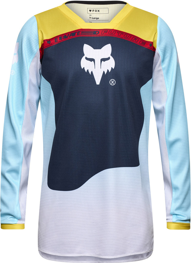 FOX 180 Elevated Jugend Motocross Jersey hellblau YL Abbildung 1