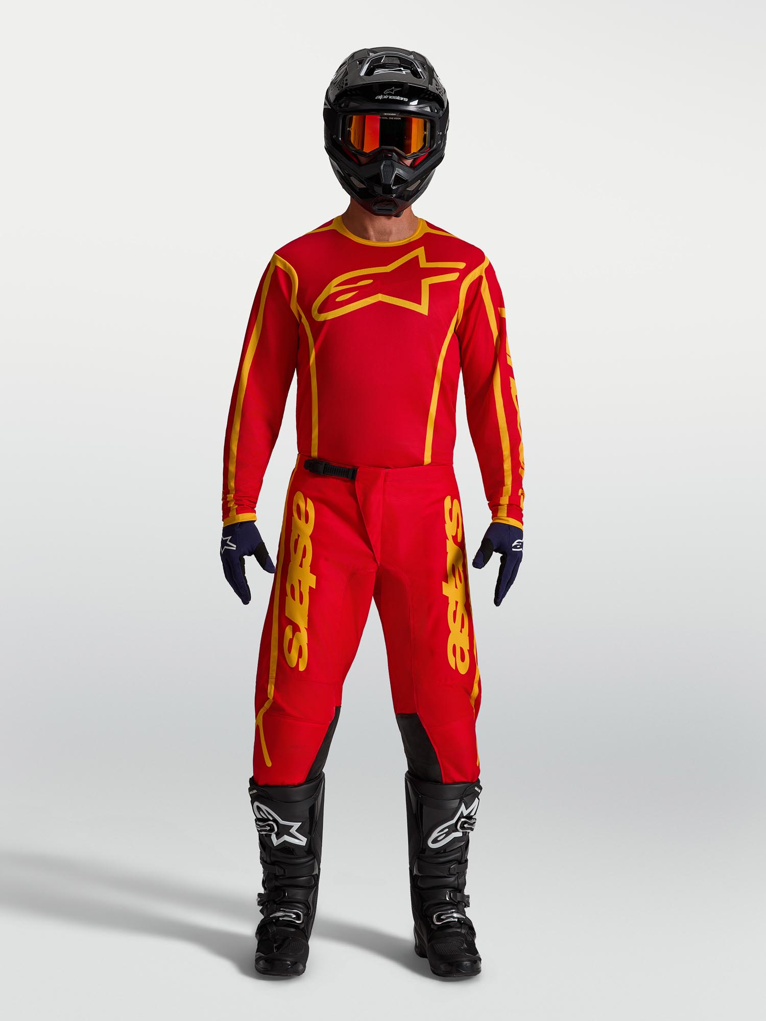 Alpinestars Fluid Apex V2 Pantaloni da motocross rosso/oro 44 Figura 5