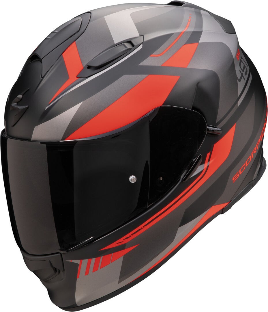 Scorpion EXO-491 Abilis Helm schwarz matt/grau/rot L (59/60) Abbildung 1