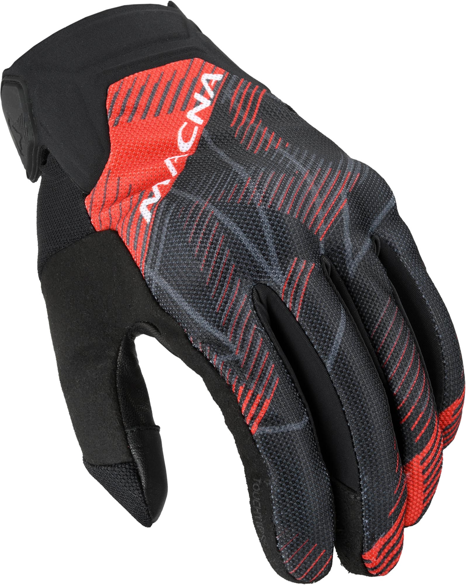 Macna Obtain Leather Motorcycle Gloves red/white M Figure 1