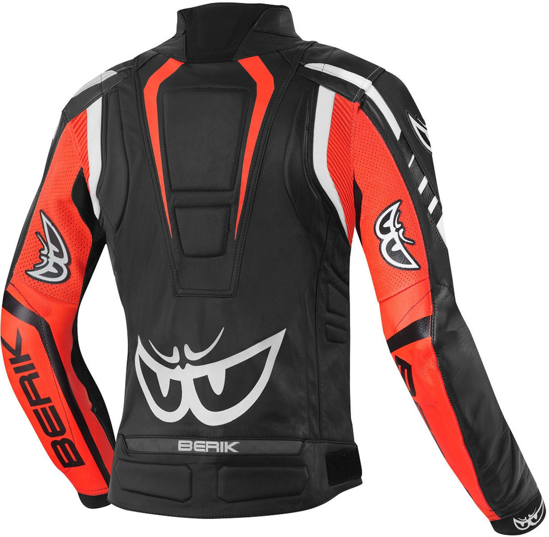 Berik Striper Ladies Motorcycle Leather Jacket black/white/red 40 Figure 2