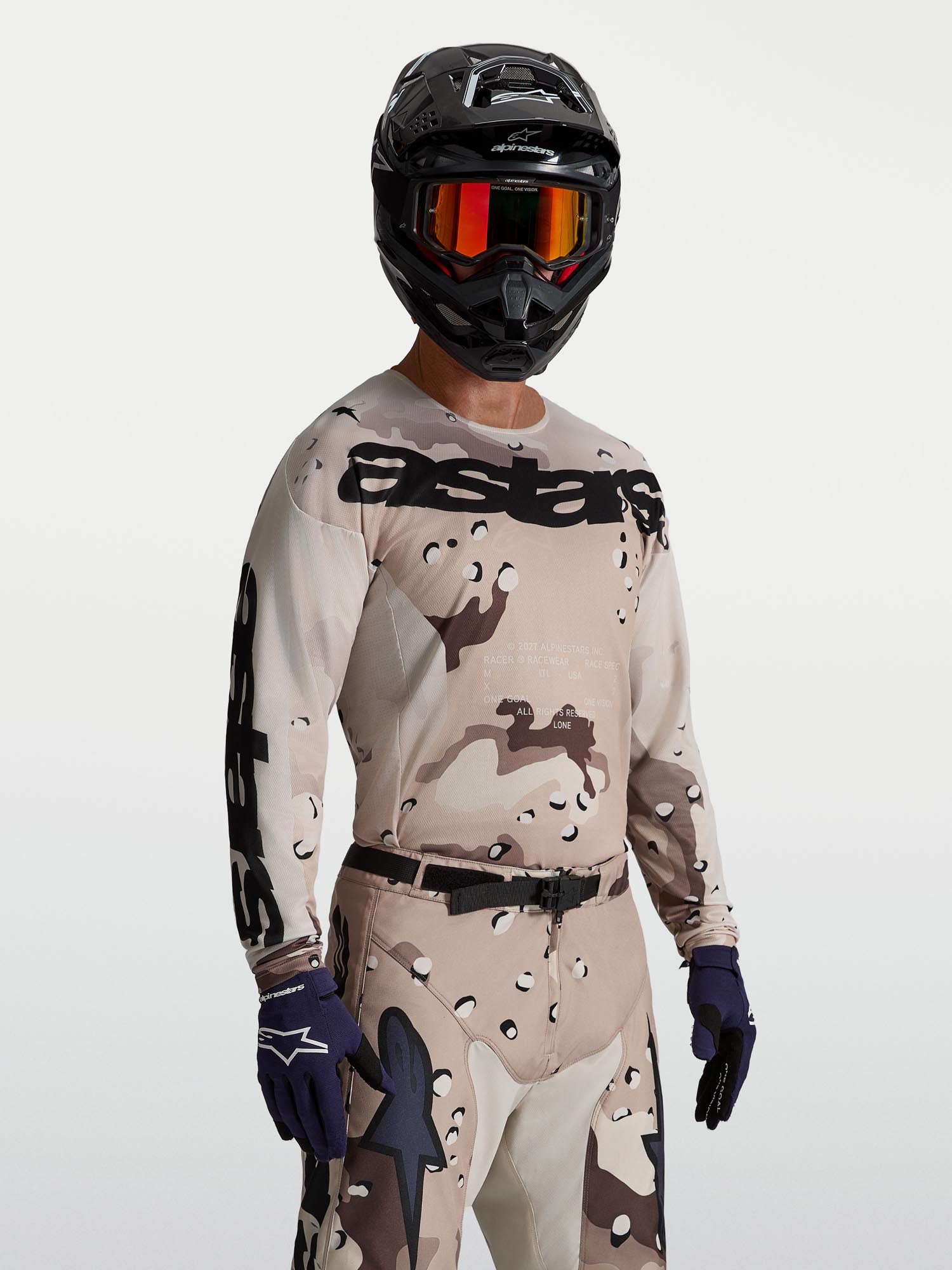 Alpinestars Racer Lone Motokros dres rjava/črna L Slika 4