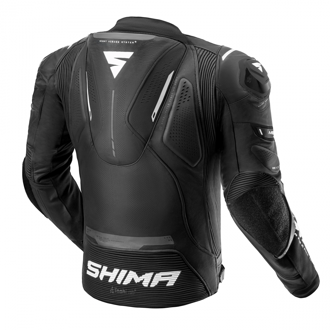 SHIMA Mission ST Veste en cuir moto Noir/Blanc 60 Figure 2