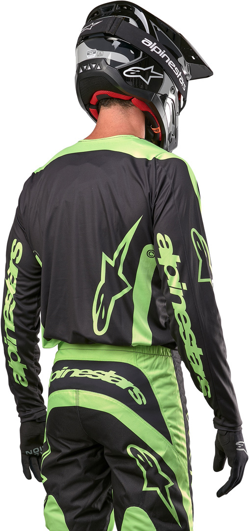 Alpinestars Fluid Lurv Tricou de motocross negru/galben S Figura 3