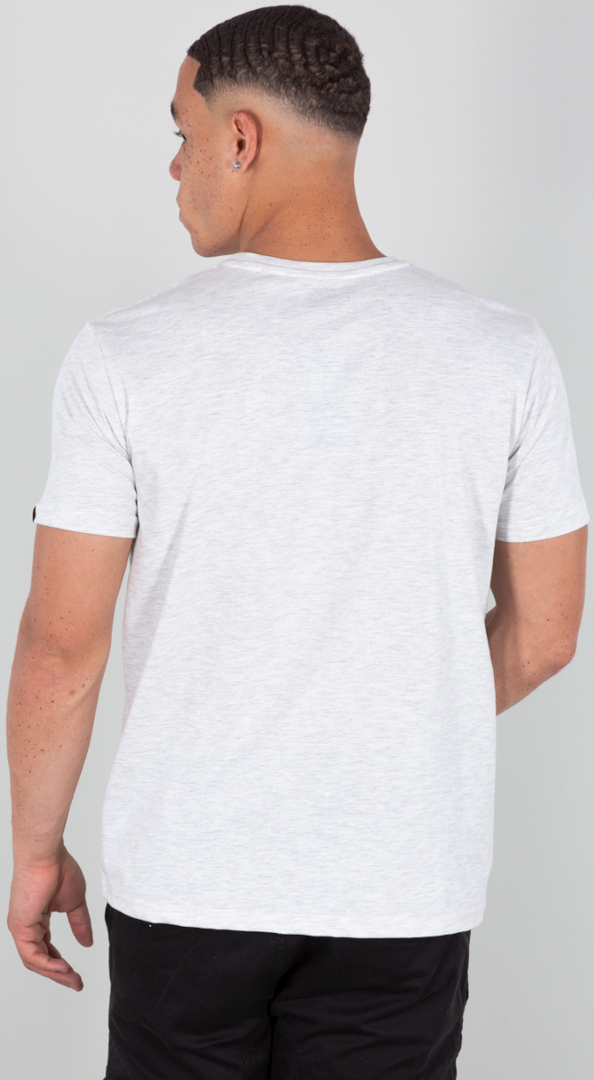 Alpha Industries Basic T Small Logo T-Shirt Blanc/Gris L Figure 2