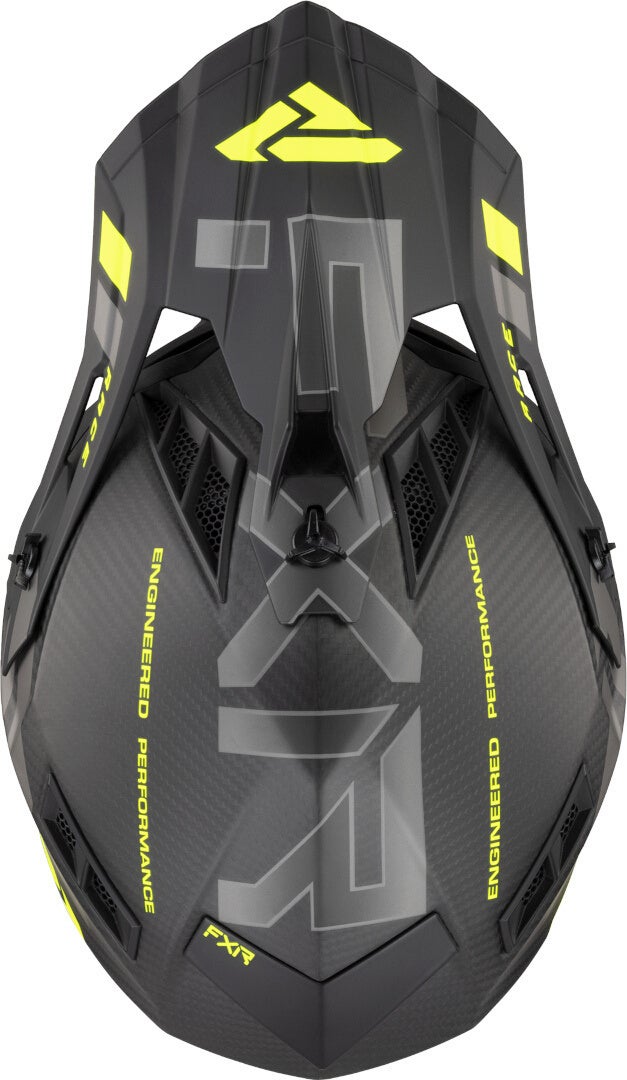 FXR Helium Carbon 2023 Motocross hjelm sort/grå/gul XXL (63/64) Figur 5