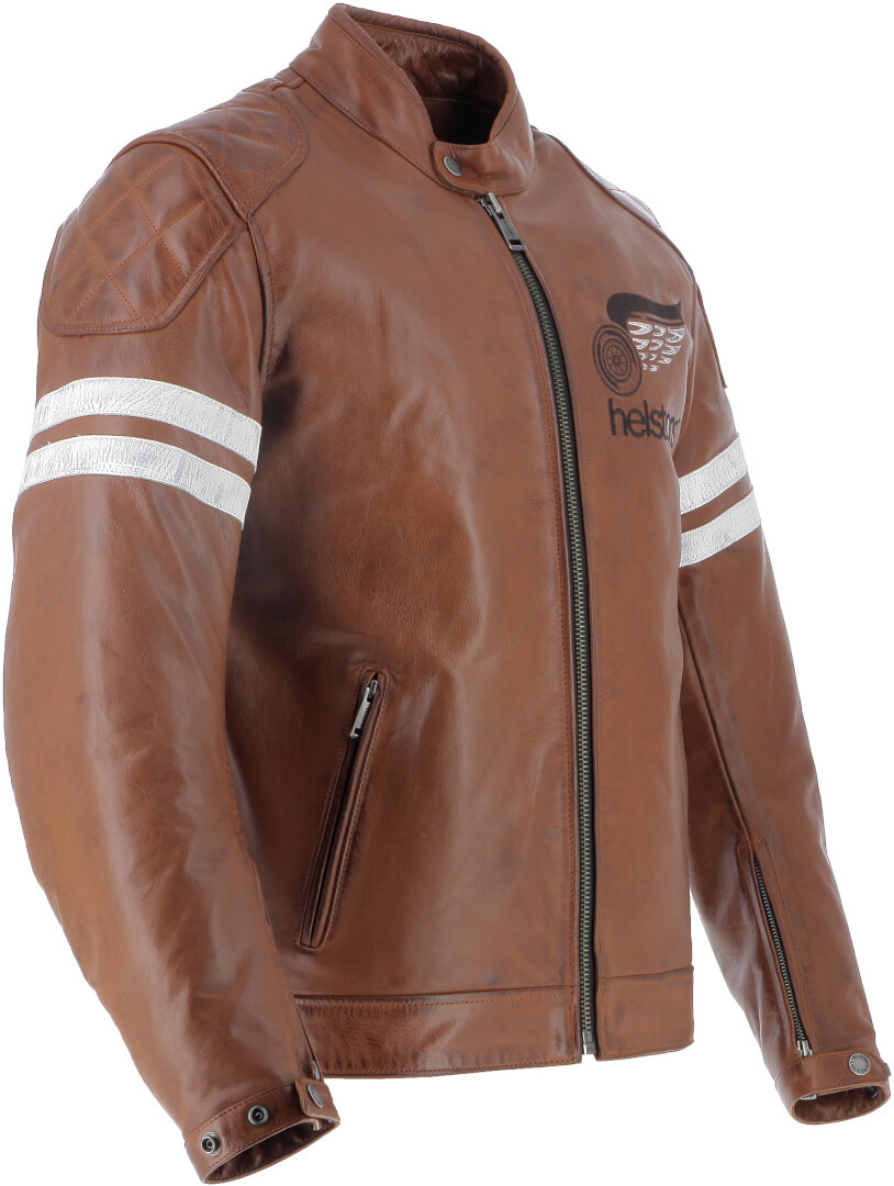 Helstons Jake Speed Motorcycle Leather Jacket brown 3XL Figure 3