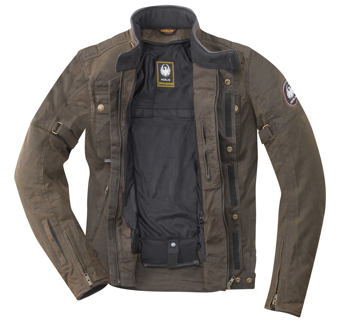 Merlin Barton II Motorcycle Waxed Jacket olive L Figure 3