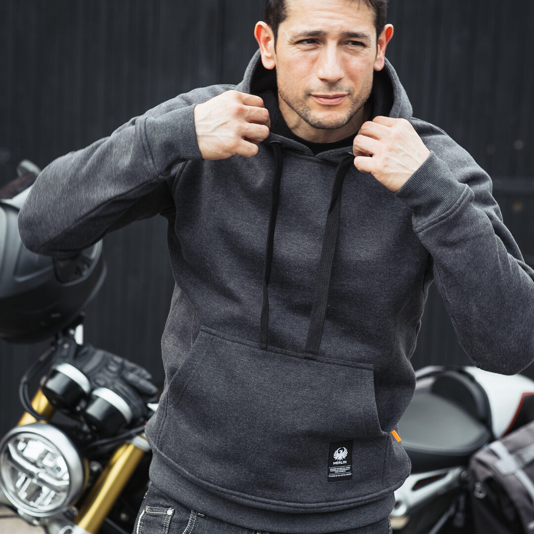 Merlin Stealth Pro D3O Sweat à capuche de moto gris L Figure 3