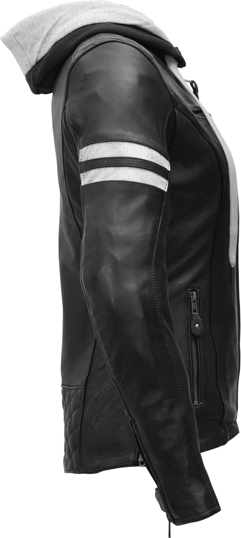 Rusty Stitches Joyce Hooded Dames Motorcycle Leather Jacket 46 Figuur 3