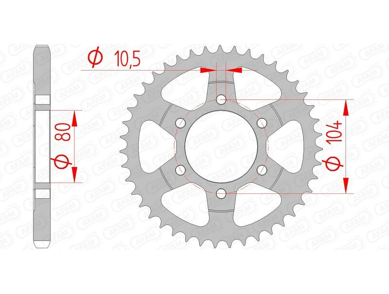AFAM Kit chaîne 525XHR3 17/41 super-renforcé - couronne standard Figure 3