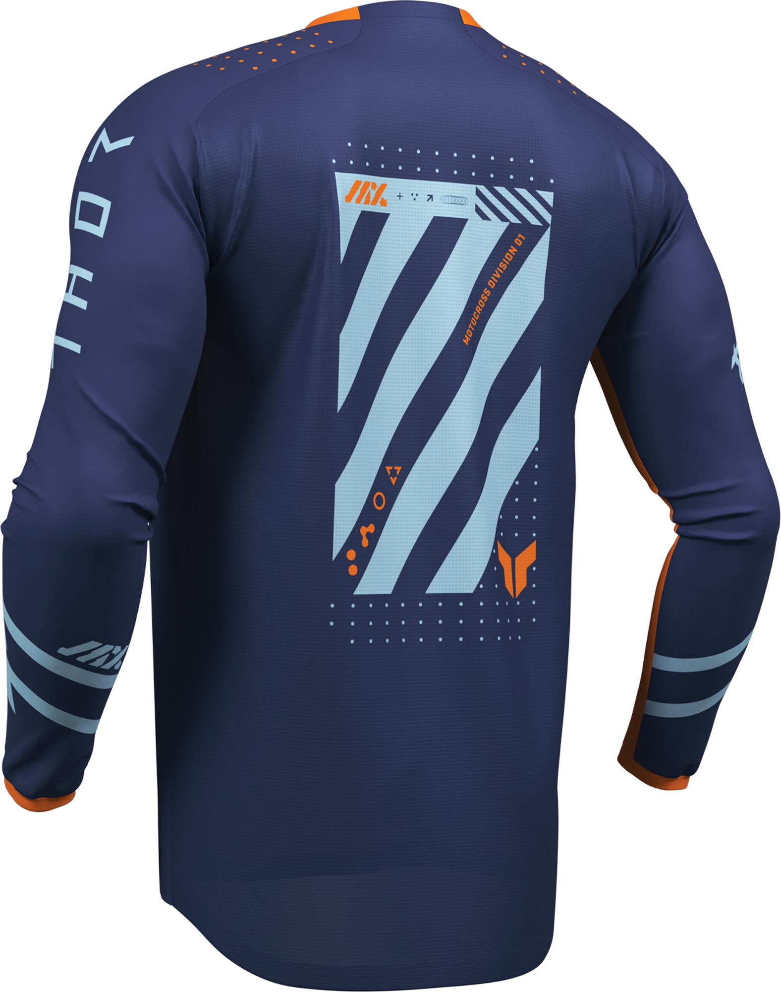 Thor Launchmode Futura Motocross trøje mørkeblå/orange 3XL Figur 3