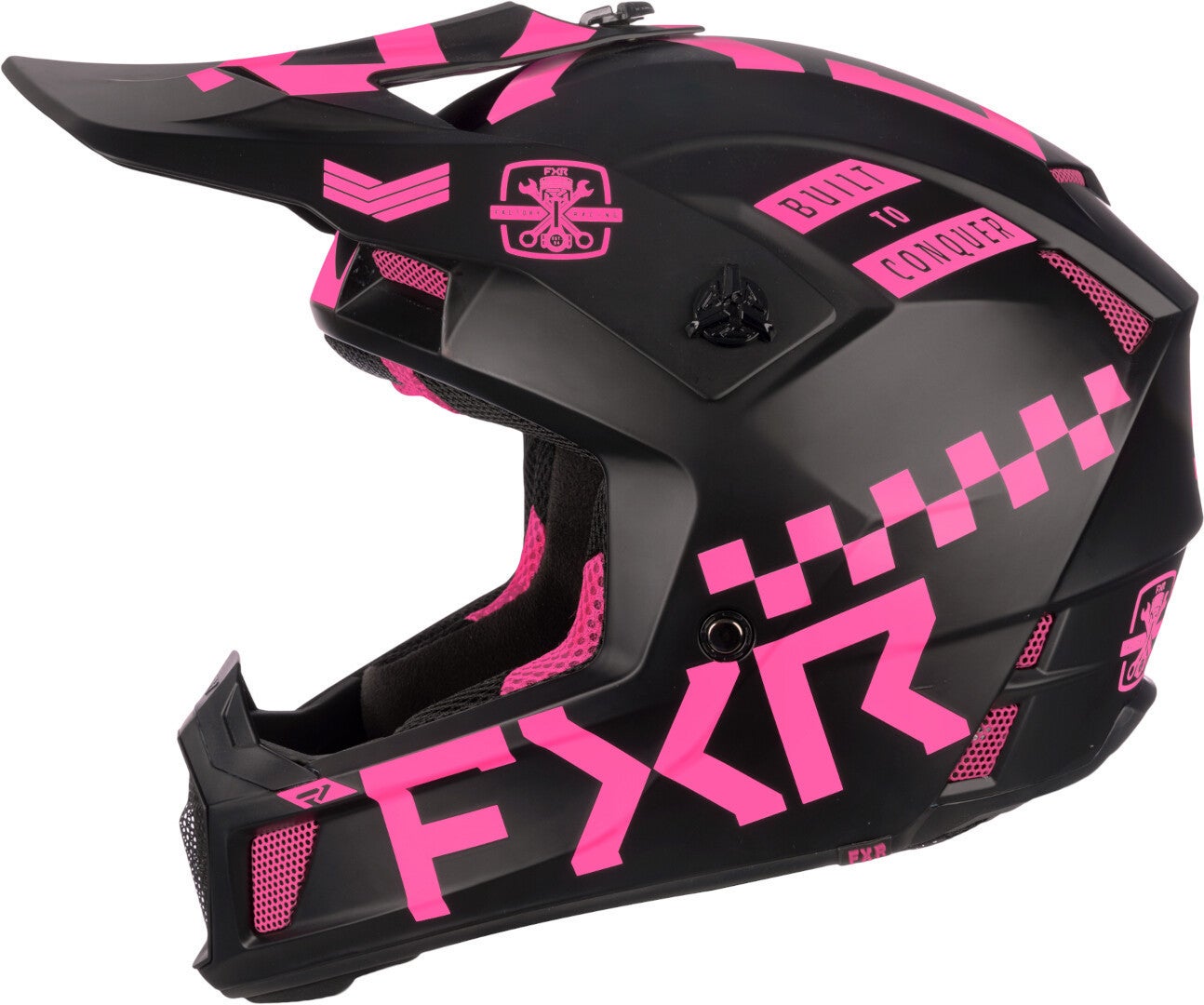 FXR Clutch Gladiator 2024 Casco da motocross nero/rosa S (55/56) Figura 4