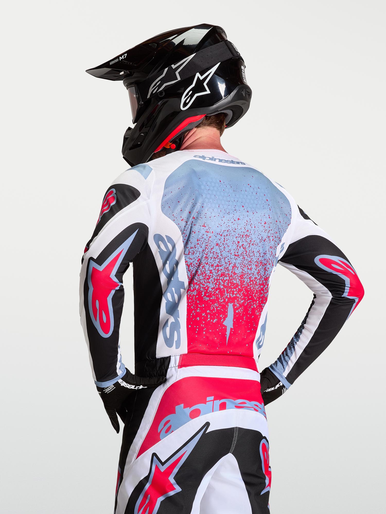 Alpinestars Fluid Drag Motocrosstrøje sort/hvid/rød/blå S Figur 9