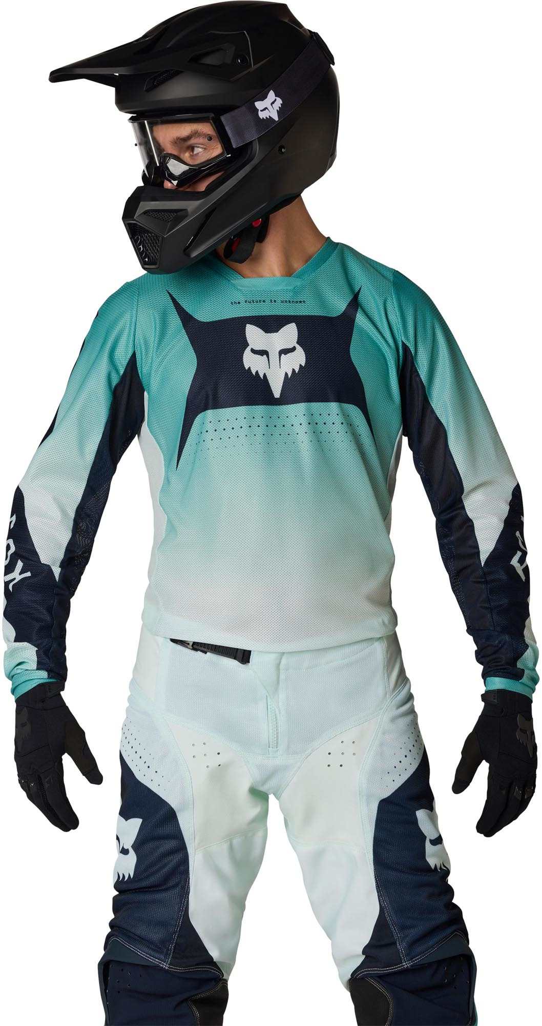 FOX 180 Air Taper Motocross Jersey blau/türkis 2XL Abbildung 3