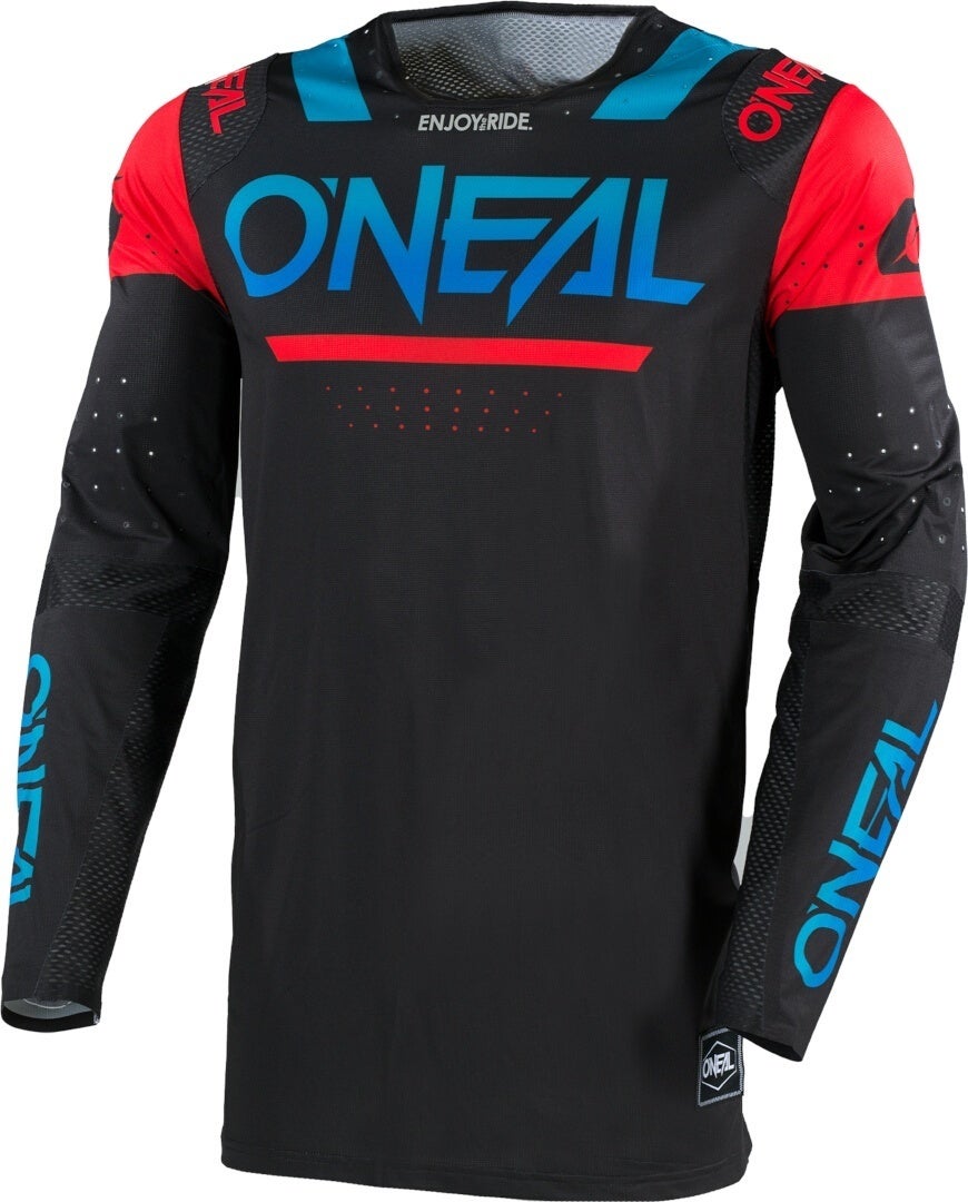 Oneal Prodigy Five Four Motocross trøje sort/blå/rød L Figur 1