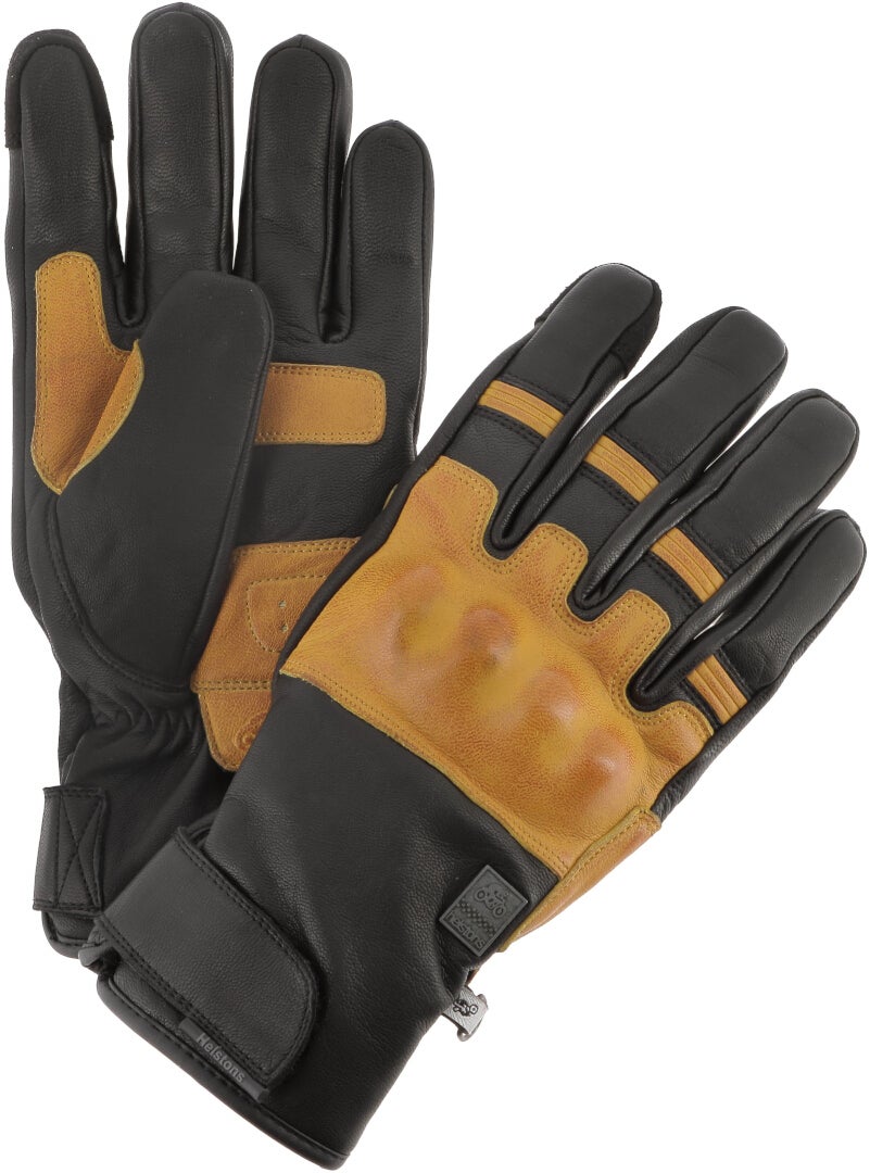 Helstons Wislay Vinter motorcykelhandsker Sort/guld 10 Figur 1