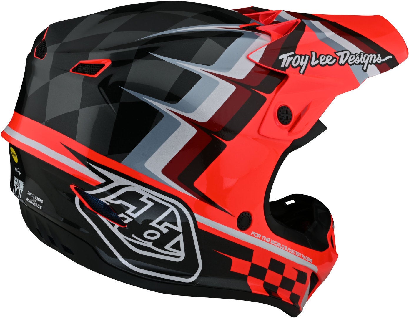 Troy Lee Designs SE4 Warped Polyacrylite MIPS Motocross Helmet red L (58/59) Figure 5