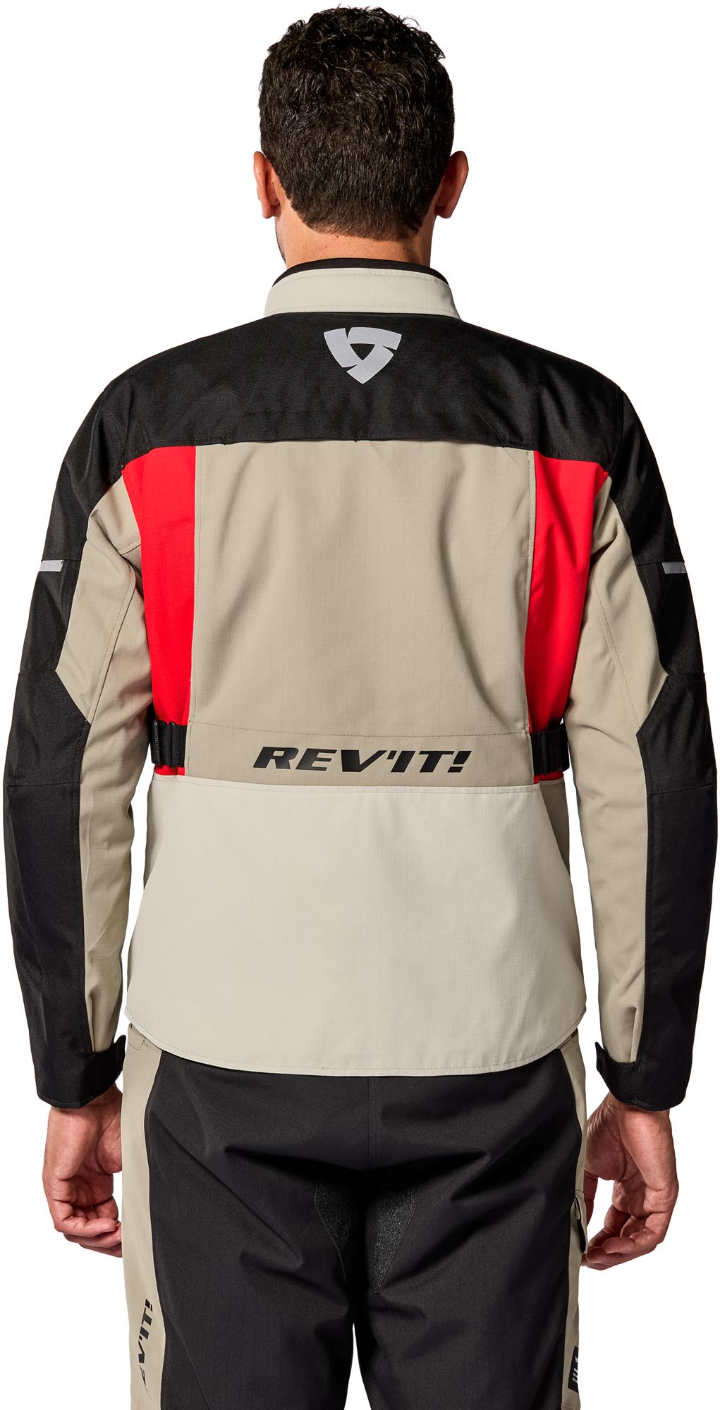 Revit Convergent H2O wasserdichte Motorrad Textiljacke sand/rot M Abbildung 4