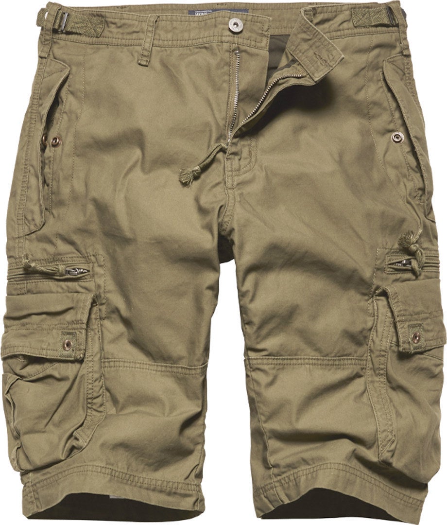 Vintage Industries Gandor Šortky Dark Khaki S Obrázek 1