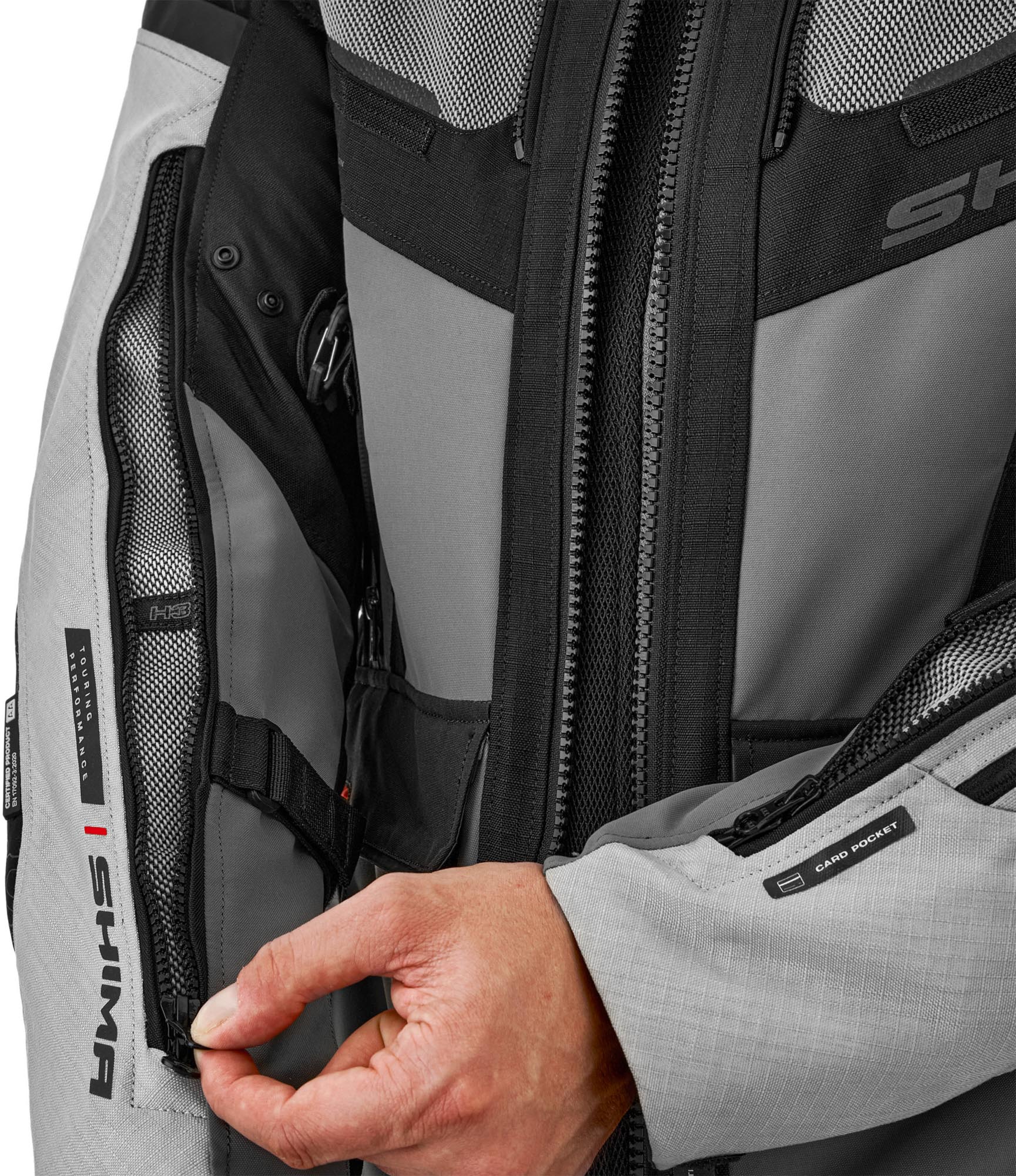SHIMA Tracker Motorrad Textiljacken weiß/grau/rot L Abbildung 5
