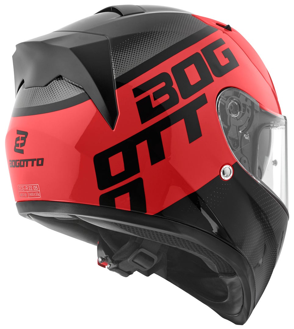 Bogotto V128 BG-X Hjelm sort/rød S Figur 3