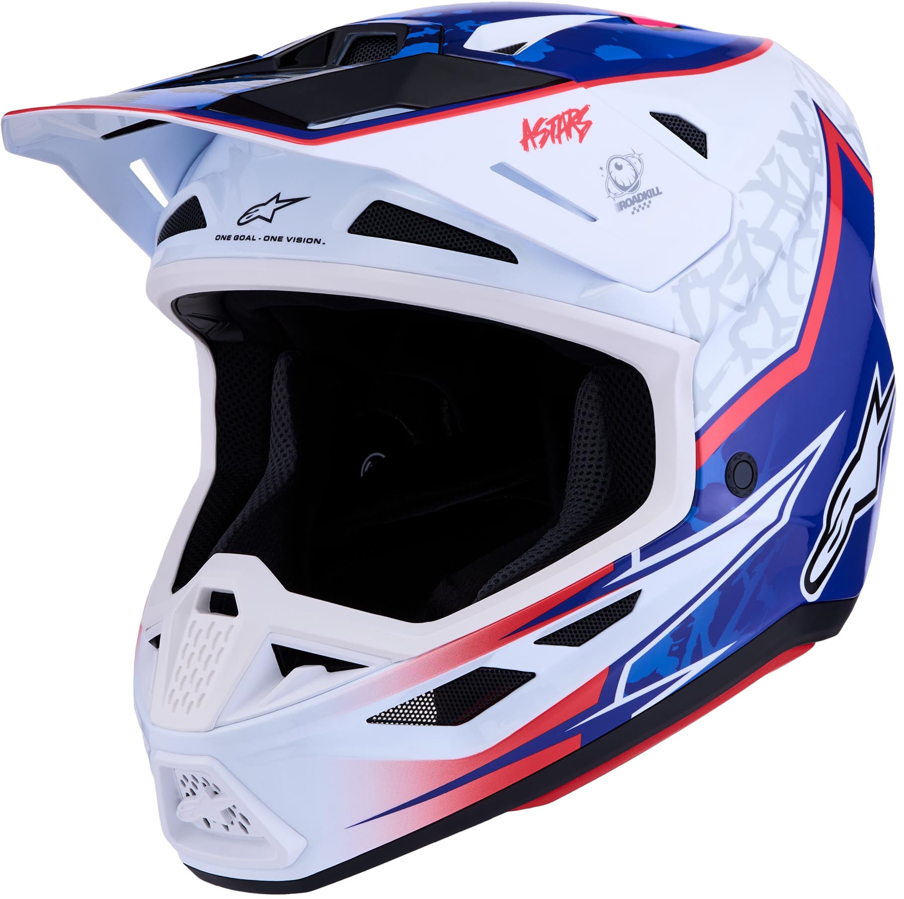 Alpinestars S-M7 Blaster Motocross čelada belo/modro/rdečo sijajno S (55/56) Slika 1