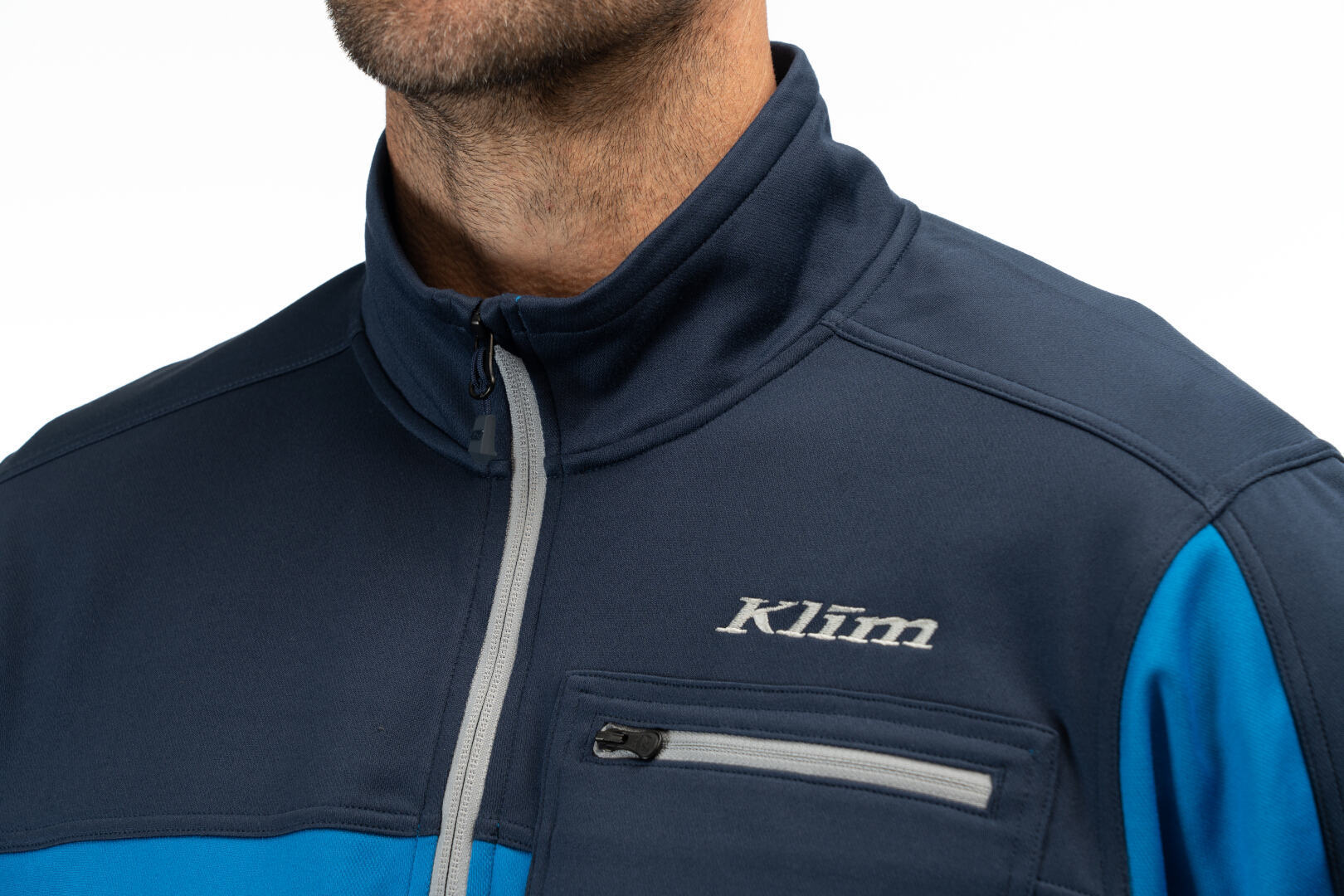 Klim Glacier Pullover con zip 1/4 Blu chiaro/blu scuro M Figura 2