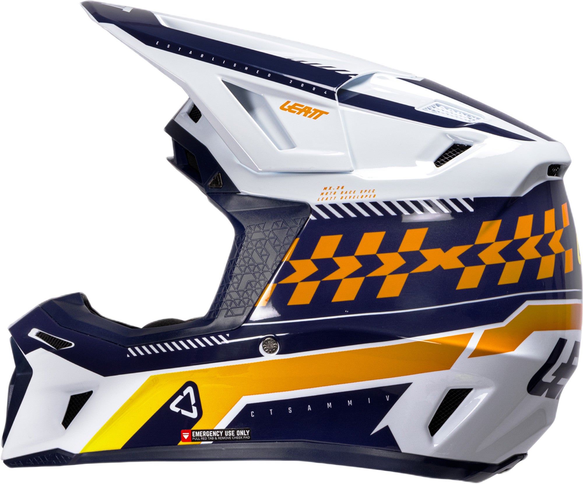 Leatt 8.5 V26 Motocross Helmet with Goggles white/blue/orange XL (61/62) Figure 5
