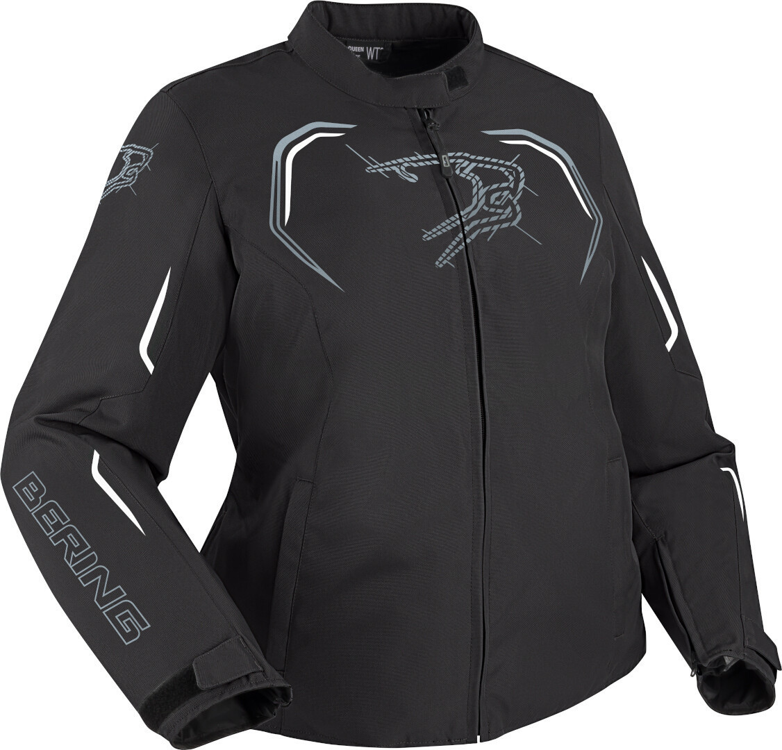 Bering Dundy Queen Size waterproof Ladies Motorcycle Textile Jacket black/white W-48 Figure 1