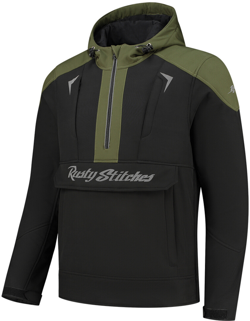 Rusty Stitches Orlando Chaqueta textil de moto negro/verde L Figura 1