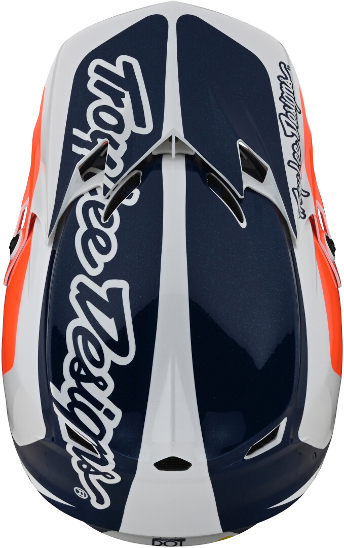 Troy Lee Designs SE4 Corsa Cască de motocross Alb/Albastru/Portocaliu XS Figura 2