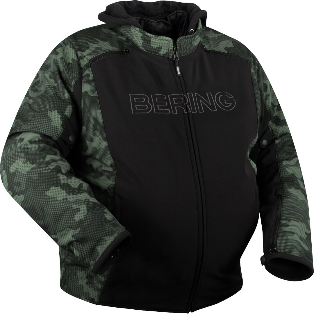 Bering Davis King Size veste textile de moto imperméable noir/camouflage W-4XL Figure 1