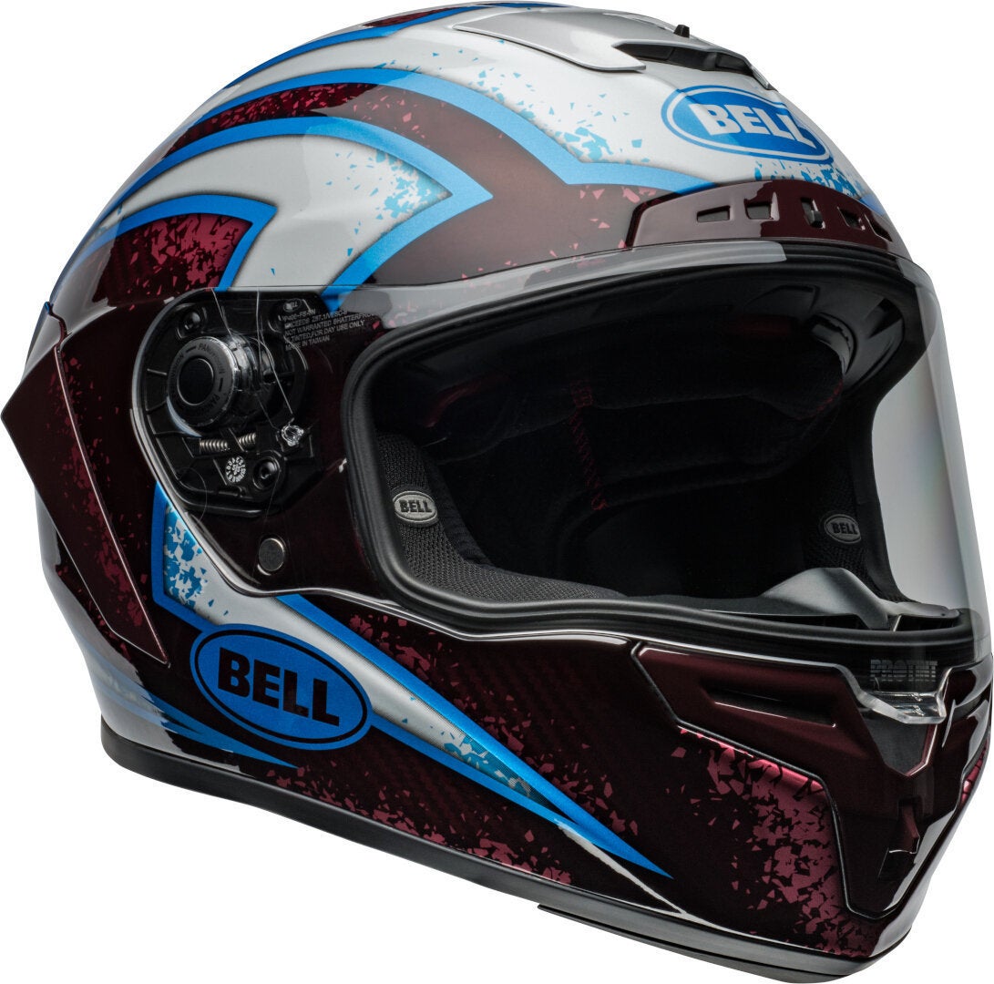 Bell Race Star DLX Flex Xenon Helm rot/hellblau/silber XL (61/62) Abbildung 3