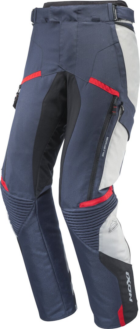 Ixon Midgard Waterproof Motorcycle Textile Pants grey/black/blue 4XL Figure 1