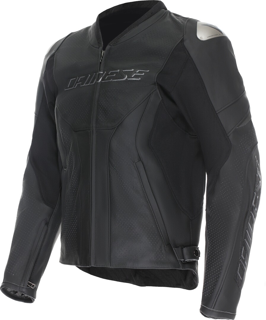 Dainese Racing 5 2.0 perforated Motorcycle Leather Jacket black Short 46 Figure 1
