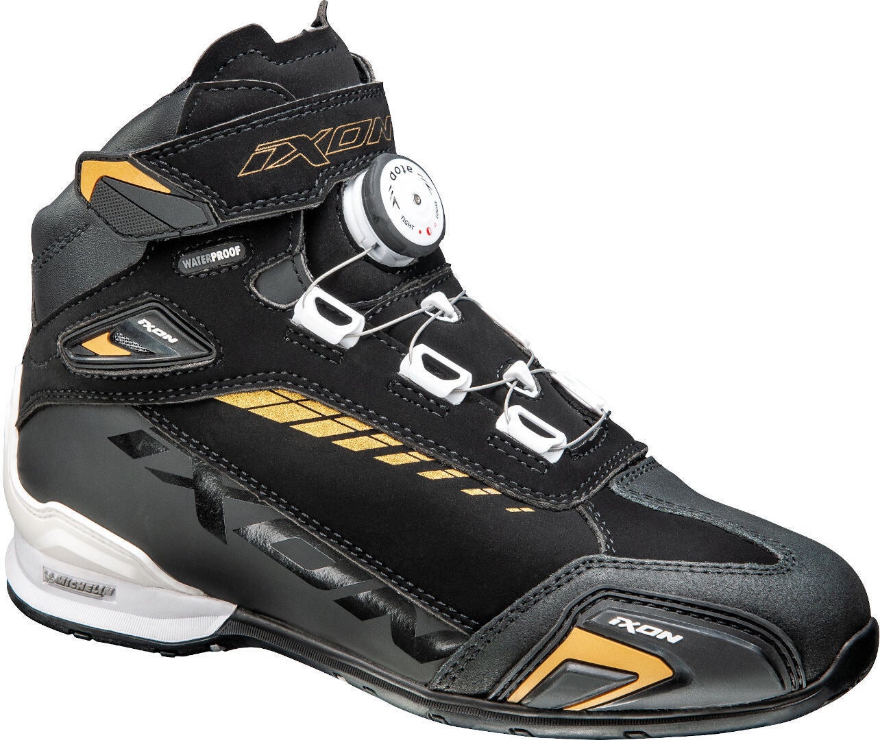 Ixon Bull WP L Chaussures de moto pour dames Noir/Blanc/Or 37 Figure 3