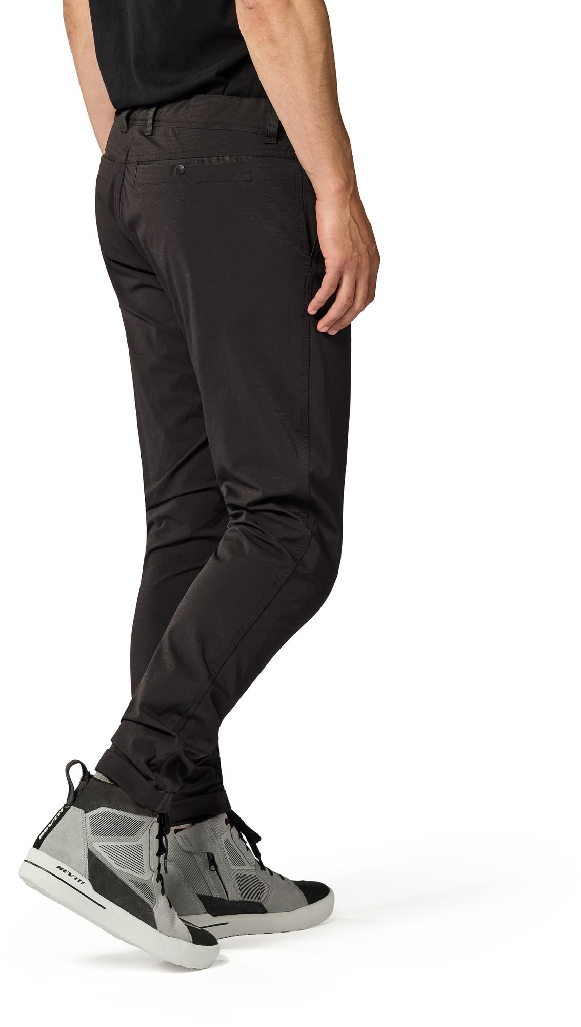 Side view of Revit Chino Terry Zip Skinny Motorcycle Textile Pants