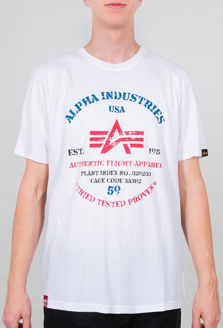 Alpha Industries Authentic Print T-Shirt Blanc XL Figure 1
